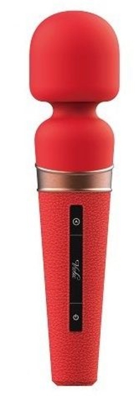 Красный жезловый вибростимулятор Titan - 21 см. - фото, цены