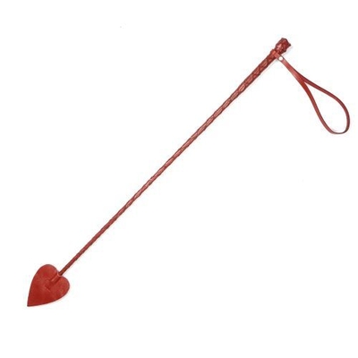 Красный кожаный стек с наконечником-стрелой - 70 см. - фото, цены