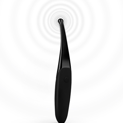 Черный точечный вибромассажер Senzi Vibrator - 14,7 см. - фото, цены