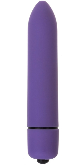 Фиолетовая вибропуля с заострённым кончиком - 9,3 см. - фото, цены