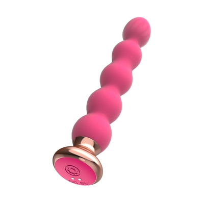 Розовый вибратор-ёлочка Mini Vibrator с пультом ду - 19 см. - фото, цены