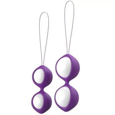 Фиолетово-белые вагинальные шарики Bfit Classic - фото, цены