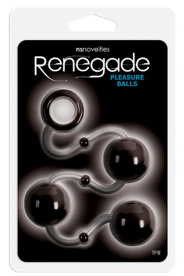 Чёрные анальные шарики Renegade Pleasure Balls - фото, цены