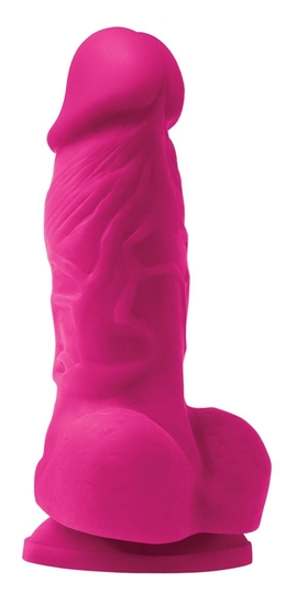 Розовый фаллоимитатор на присоске Pleasures 4 - 14,2 см. - фото, цены
