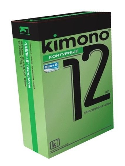 Контурные презервативы Kimono - 12 шт. - фото, цены