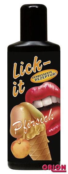 Съедобная смазка Lick It со вкусом персика - 100 мл. - фото, цены