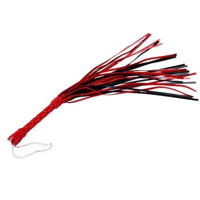 Черно-красная многохвостая плеть - 65 см. - фото, цены