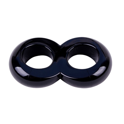 Черное гладкое двойное эрекционное кольцо Get Lock - фото, цены