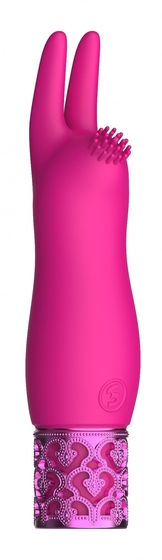 Розовая перезаряжаемая вибпоруля Elegance - 11,8 см. - фото, цены
