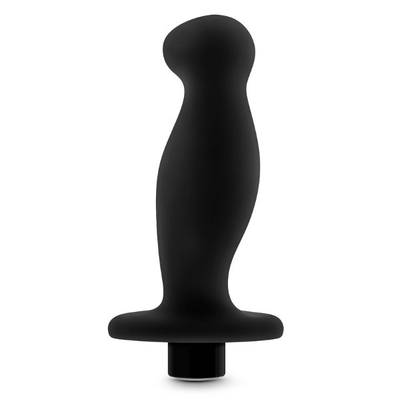 Черный анальный вибромассажёр Silicone Vibrating Prostate Massager 02 - 10,8 см. - фото, цены