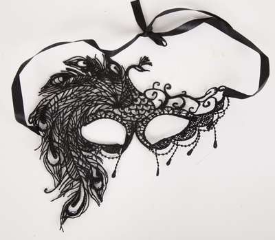 Карнавальная кружевная маска с жар-птицей - фото, цены