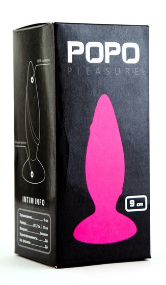 Конусообразная анальная пробка Popo Pleasure розового цвета - 9 см. - фото, цены