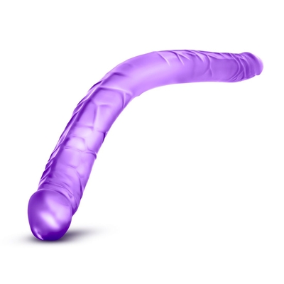 Фиолетовый двусторонний фаллоимитатор B Yours 16 Double Dildo - 40,6 см. - фото, цены