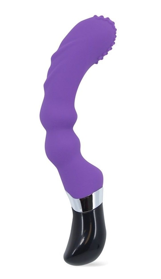 Фиолетовый вибромассажер G для стимуляции G-точки - 21,5 см. - фото, цены
