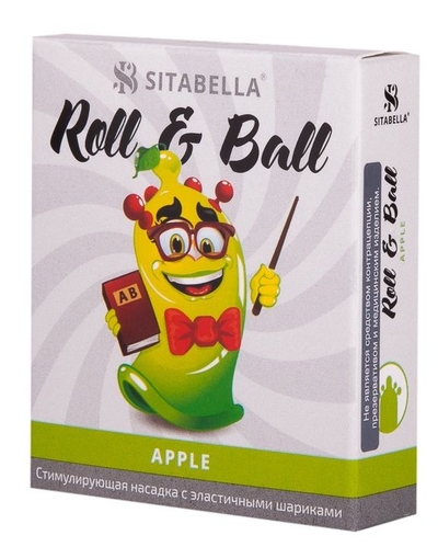 Стимулирующий презерватив-насадка Roll Ball Apple - фото, цены