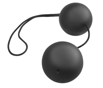 Чёрные анальные шарики Vibro Balls - фото, цены