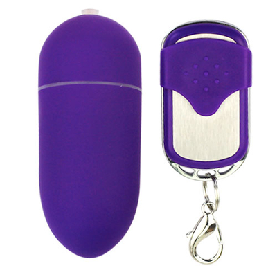 Продолговатое фиолетовое виброяйцо на пульте ду - фото, цены