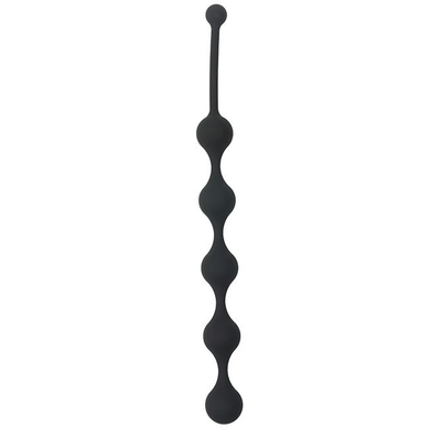 Чёрная анальная цепочка See You Five Beads Anal - 28,1 см. - фото, цены