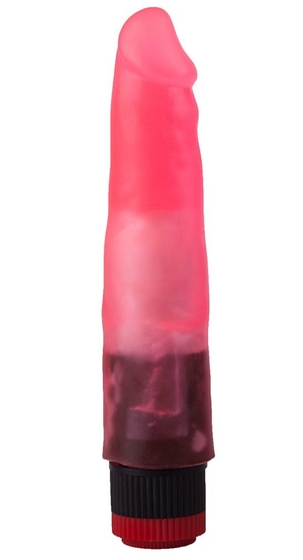 Розовый гелевый виброфаллос со встроенным пультом - 16,5 см. - фото, цены