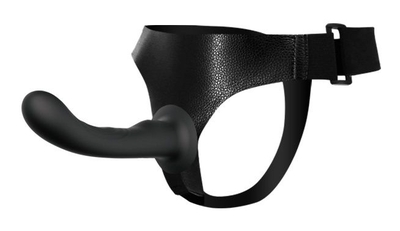 Страпон с изогнутой головкой Ultra Harness Curvy Dildo - 15,8 см. - фото, цены