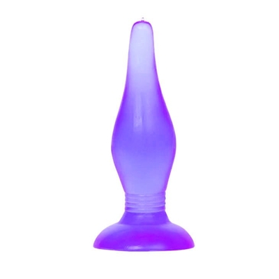 Фиолетовая анальная пробка с утонченным кончиком - 13,8 см. - фото, цены