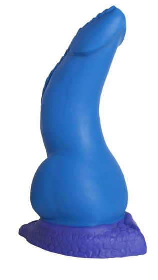 Синий фаллоимитатор Дракон Эглан Large - 26 см. - фото, цены
