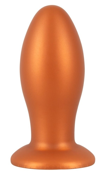 Оранжевая анальная пробка с присоской - 21 см. - фото, цены