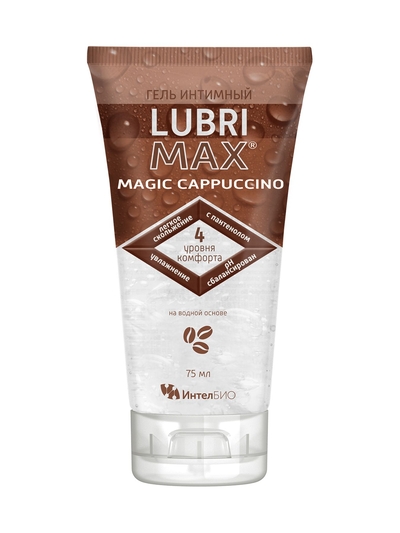 Интимный гель-смазка на водной основе Lubrimax Magic Cappuccino - 75 мл. - фото, цены