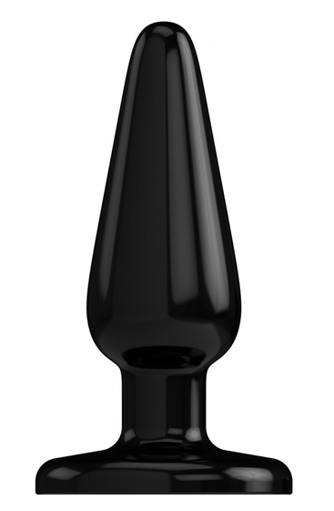 Черная коническая анальная пробка Basic 3 Inch - 7,6 см. - фото, цены