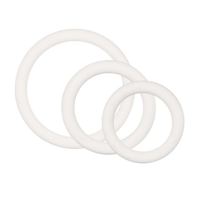 Набор из 3 белых эрекционных колец White Rubber Ring Set - фото, цены