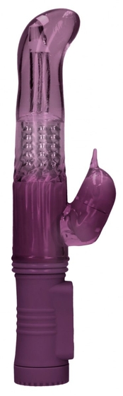 Фиолетовый вибратор-кролик Rotating Dolphin - 23 см. - фото, цены