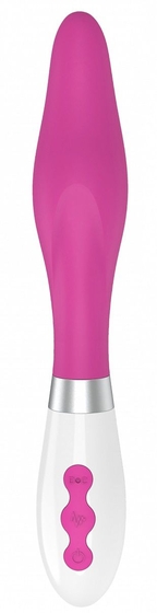 Розовый вибратор Athamas конической формы - 22,7 см. - фото, цены