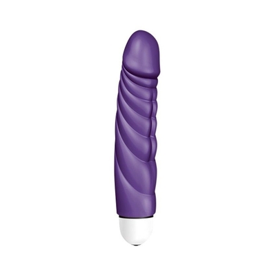 Фиолетовый вибратор с ребрышками Mr.Perfect Intense - 15,2 см. - фото, цены