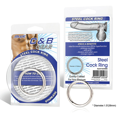 Стальное эрекционное кольцо Steel Cock Ring - 4.5 см. - фото, цены