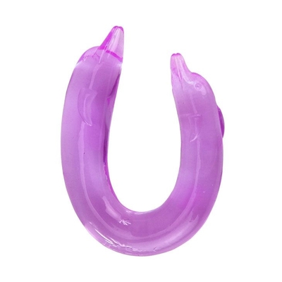 Фиолетовый двойной фаллоимитатор Dolphin - 30,5 см. - фото, цены