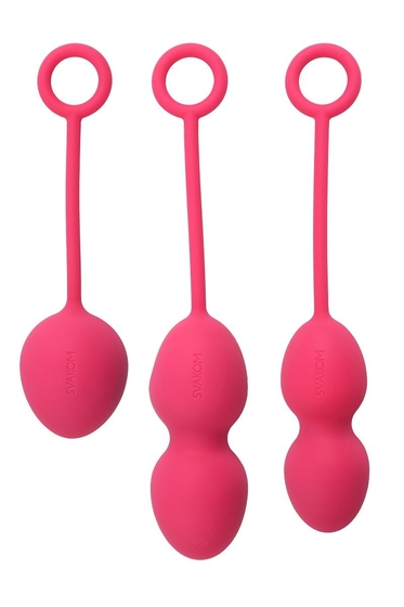 Набор розовых вагинальных шариков Nova Ball со смещенным центром тяжести - фото, цены