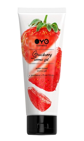 Лубрикант на водной основе Oyo Aroma Gel Strawberry с ароматом клубники - 75 мл. - фото, цены