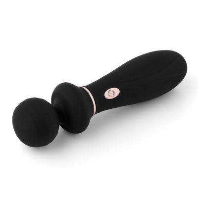 Черный вибратор So Divine Relax Portable Massage Wand - 24 см. - фото, цены