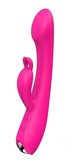 Ярко-розовый вибратор-кролик Anas для G-стимуляции - фото, цены