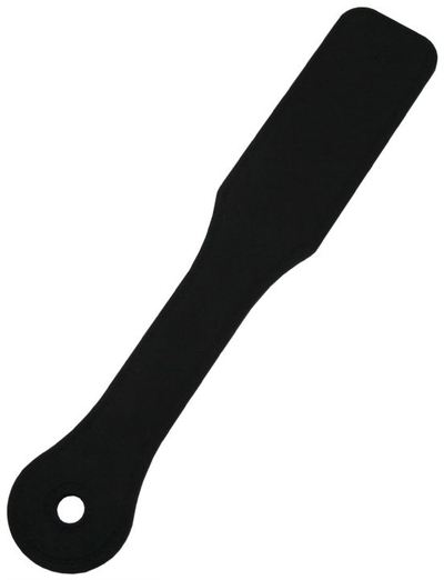 Черная гладкая силиконовая шлепалка - 33 см. - фото, цены