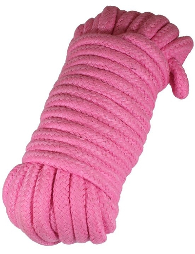 Розовая верёвка для бондажа и декоративной вязки - 10 м. - фото, цены