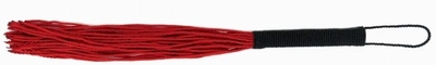 Красная плеть-флогер с черной ручкой - 50 см. - фото, цены