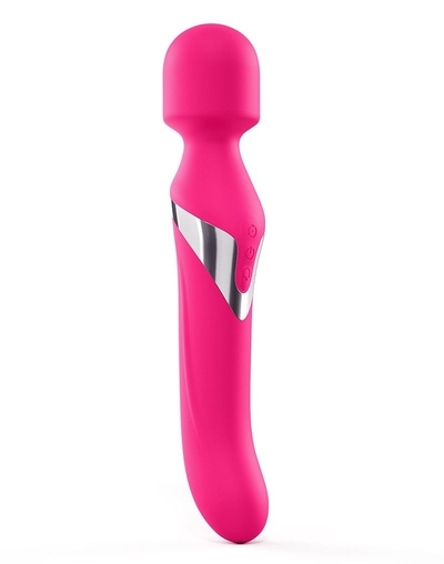 Розовый двусторонний вибромассажер Dual Orgasms - 23,5 см. - фото, цены