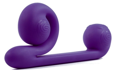 Уникальный фиолетовый вибромассажер-улитка для двойной стимуляции Snail Vibe - фото, цены