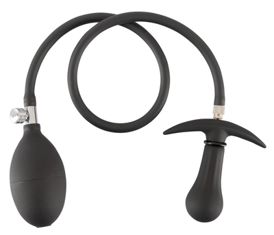Черная анальная втулка-расширитель Inflatable Plug - фото, цены