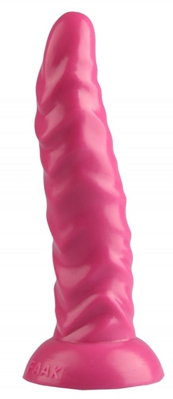 Розовая рельефная анальная втулка - 22,5 см. - фото, цены
