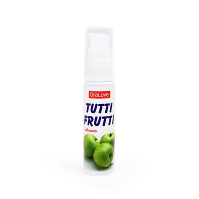 Гель-смазка Tutti-frutti с яблочным вкусом - 30 гр. - фото, цены
