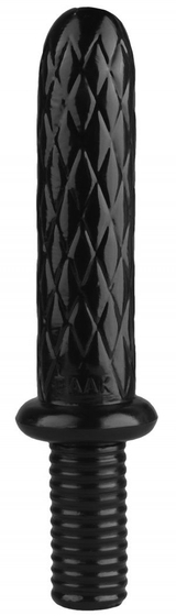 Черный анальный стимулятор с ромбиками - 31 см. - фото, цены