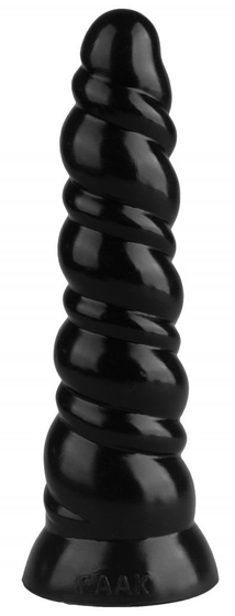 Черная витая анальная втулка - 25 см. - фото, цены