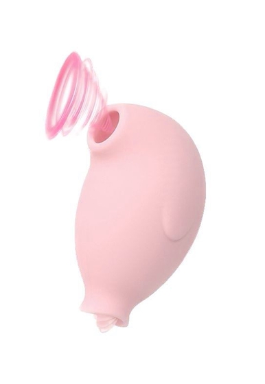 Розовый перезаряжаемый вакуумный стимулятор Penguin - фото, цены